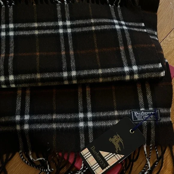 BURBERRY Vintage Tobacco SCARF 100% Lambswool